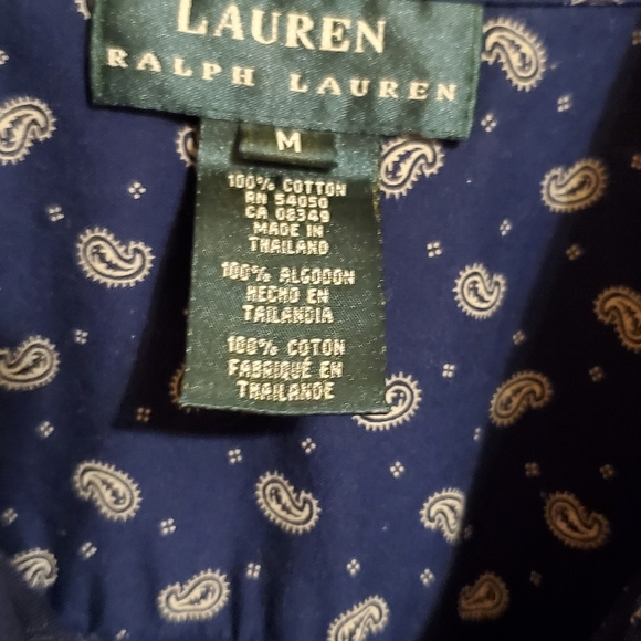 Womens Ralph Lauren paisley print button down shirt, - Picture 7 of 12